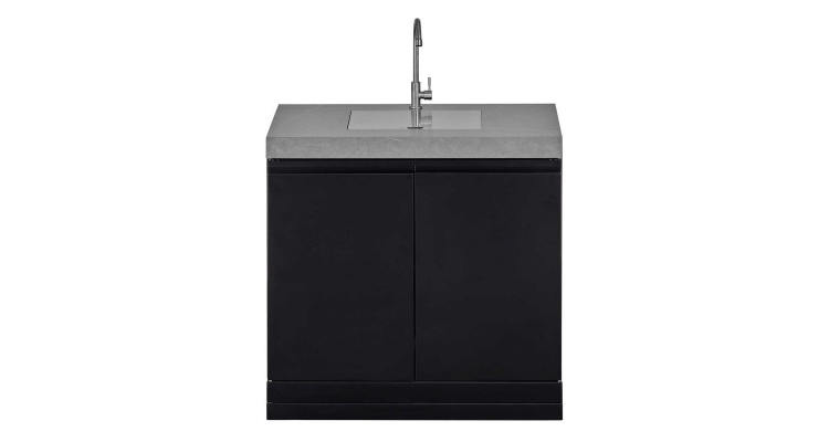 Bucatarie de exterior dulap fara gratar, contine modul chiuveta si modul cu blat de lucru Grandhall K0GK-01