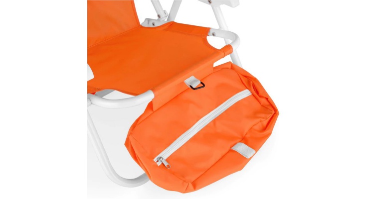 Scaun cu parasolar si geanta frigorifica KIDS BEACH,portocaliu