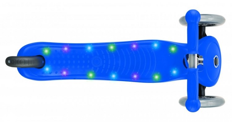 Trotineta Globber cu led-uri Primo Starlights albastra