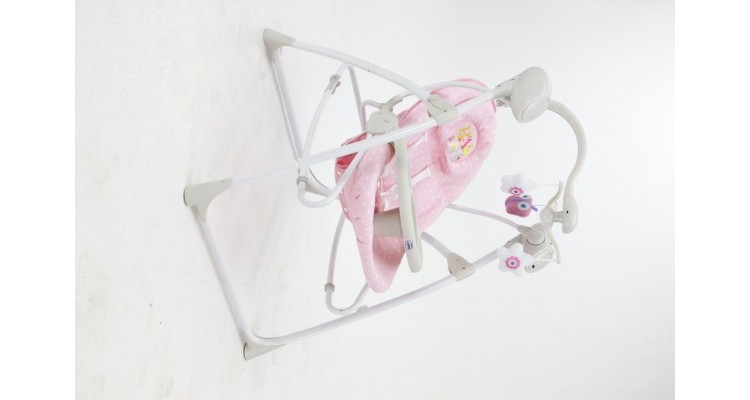 Balansoar electric si leagan pentru copii culoare roz