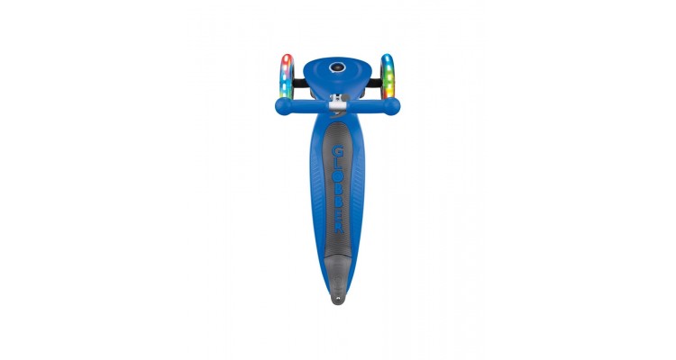 Trotineta globber junior pliabila cu lumini culoare albastra