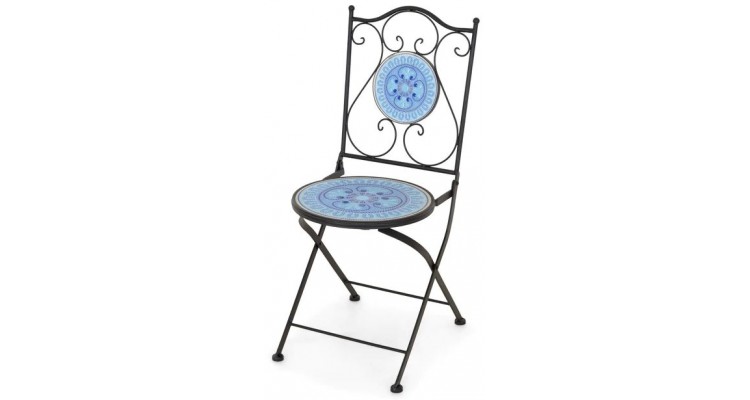 Set 2 scaune Florals pliabile si masuta,albastru image3