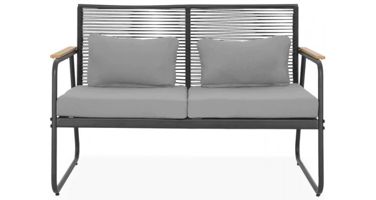 Set mobilier DARWIN terasa/gradina 2 fotolii, canapea si masuta image6