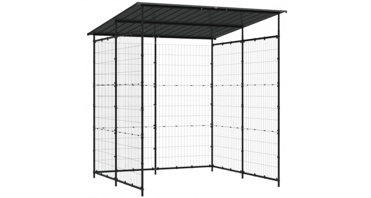 Magazie pentru bicicleta, negru, 190x190x222 cm, otel