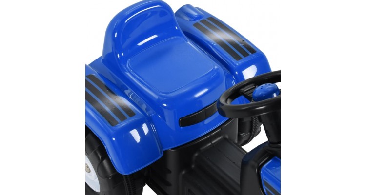 Tractor pentru copii cu pedale, albastru albastru