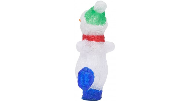 Figurină om zăpadă Crăciun LED acrilic 30cm interior/exterior