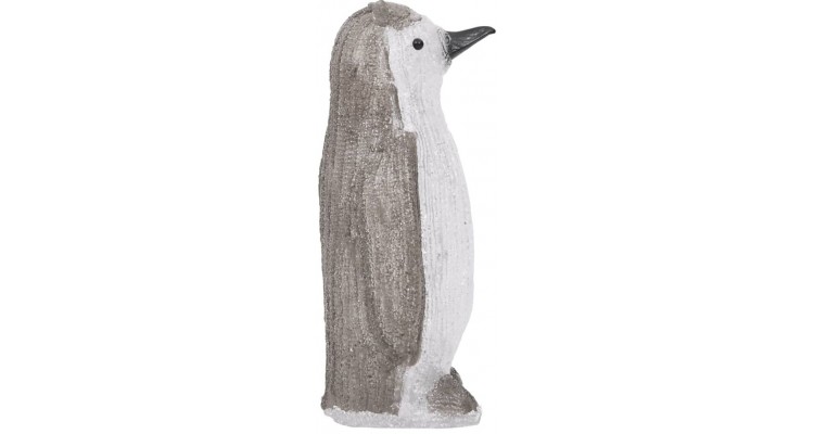Figurina pinguin de Craciun cu LED 30cm acril interior/exterior