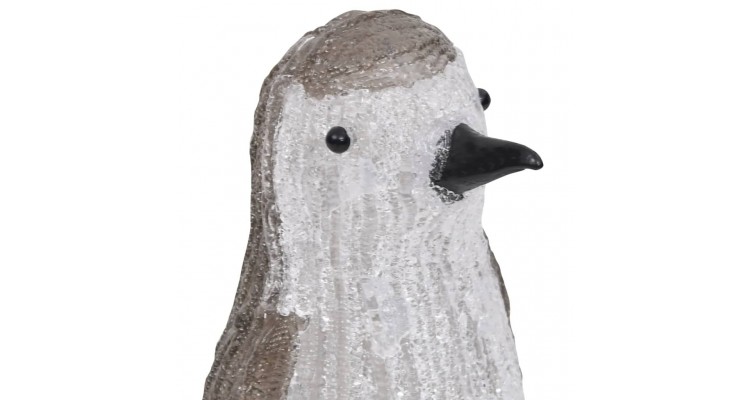 Figurina pinguin de Craciun cu LED 30cm acril interior/exterior