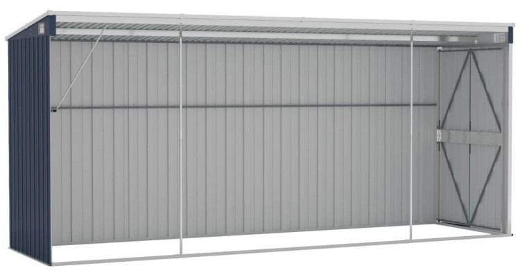 Sopron gradina/montaj perete antracit 118x382x178 cm otel