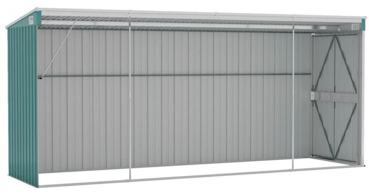 Sopron gradina/montaj perete verde 118x382x178 cm otel zincat