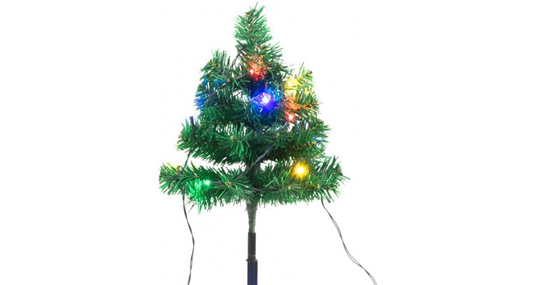Brazi de Craciun de alee, 6 buc., LED-uri multicolore 45 cm PVC