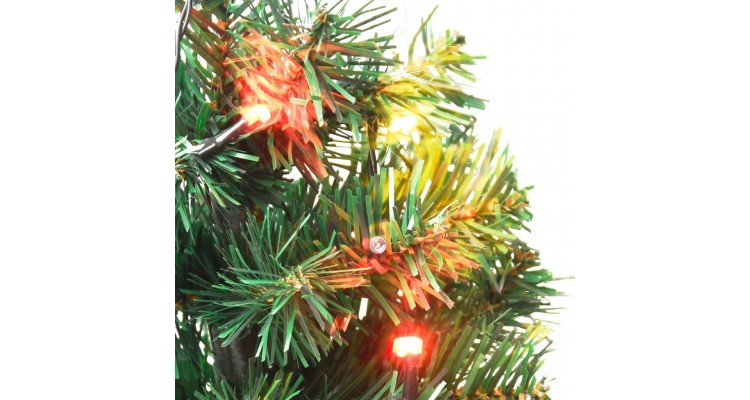 Brazi de Craciun de alee, 6 buc., LED-uri multicolore 45 cm PVC