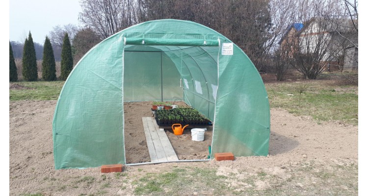 Sera pentru gradina cu schelet metalic 6 x 3 m,18MP