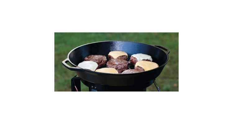 Tigaie adanca rotunda din fonta cu manere Lodge 43 cm L-17SK3