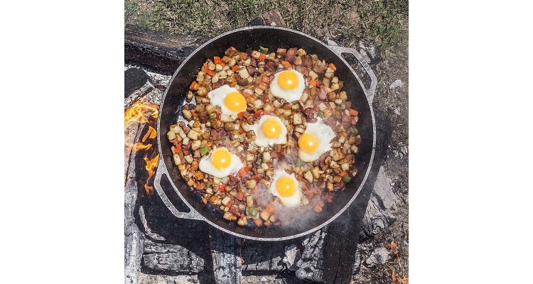 Tigaie adanca rotunda din fonta cu manere Lodge 43 cm L-17SK3