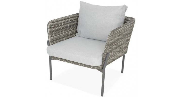 Set mobilier exterior, poliratan, 4 locuri, 2 fotolii, canapea si 2 masute LILLE