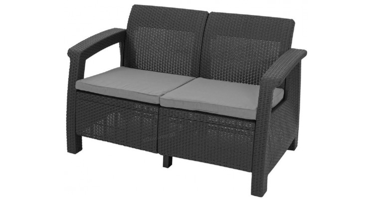 Set mobilier gradina, Corfu Fiesta, ratan sintetic, grafit