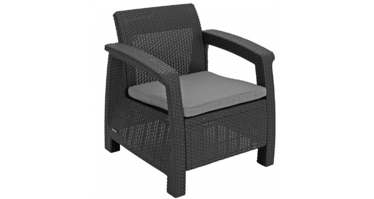 Set mobilier gradina, Corfu Fiesta, ratan sintetic, grafit