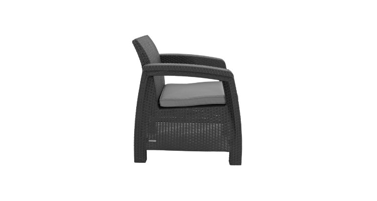 Set mobilier gradina, Corfu Fiesta, ratan sintetic, grafit