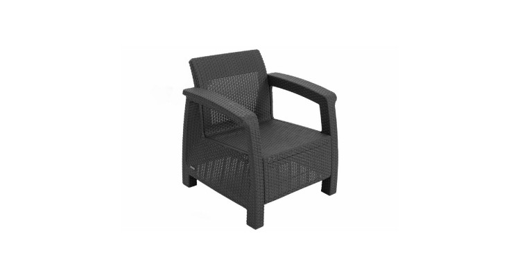 Set mobilier gradina, Corfu Fiesta, ratan sintetic, grafit