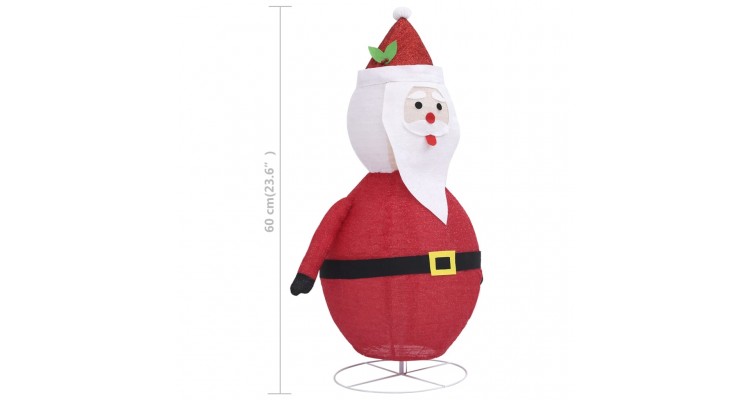 Figurina mos craciun decorativa cu led, 60 cm, tesatura lux