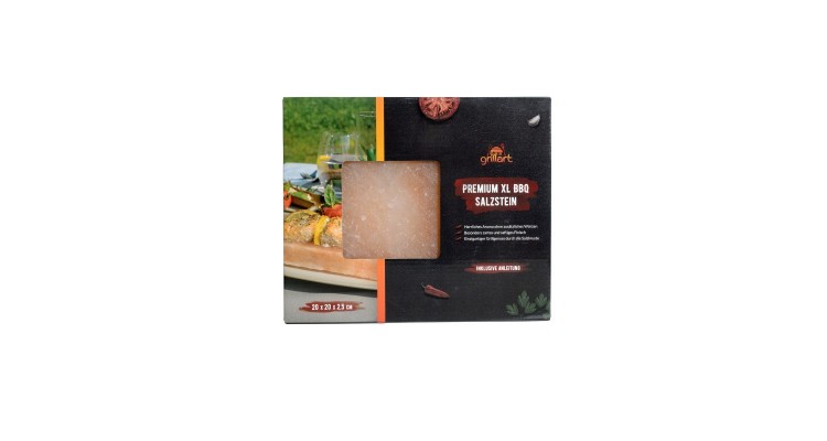 Placa patrata din sare de Himalaya 20x20x2,5 cm pentru gatit la gratar Grillart GA-1006-2