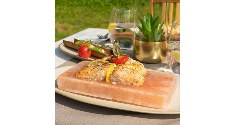 Placa patrata din sare de Himalaya 20x20x2,5 cm pentru gatit la gratar Grillart GA-1006-2