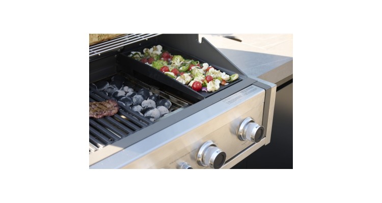 Tava de carbuni 37,4x17x4,5 cm pentru gratar pe gaz Grandhall Elite Pro A06701007T