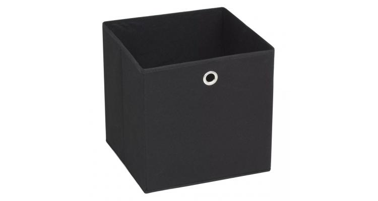 cutii depozitare, 4 buc, material netesut, 32x32x32 cm, negru image2