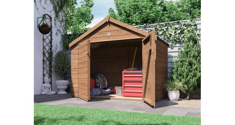 Magazie pentru biciclete, din lemn, Ariane®, 2.4x1.2m, Dunster House