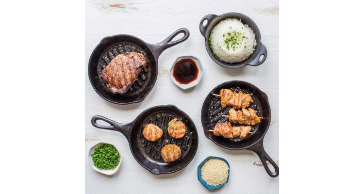 Tigaie grill adanca rotunda din fonta cu maner Lodge 16,5 cm L-3GP