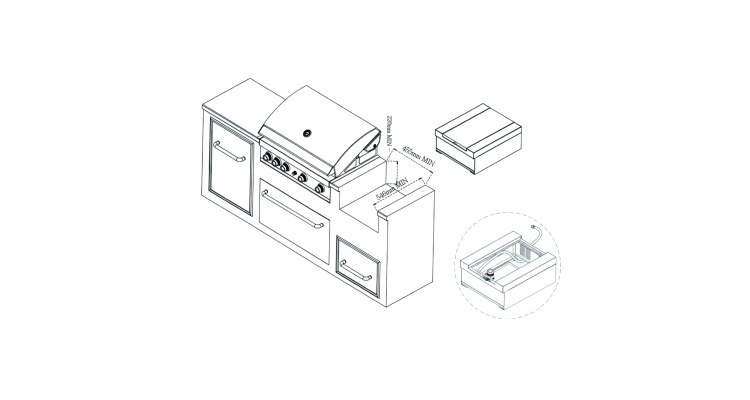 Arzator lateral incastrabil infrarosu Grand Hall K01000195A