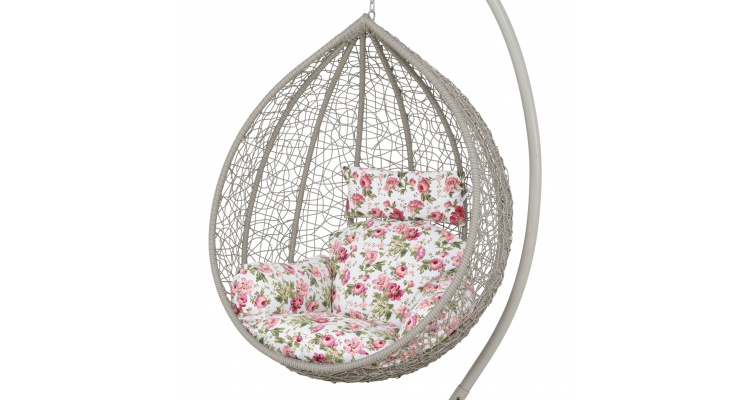 Leagan balansoar suspendat gradina Cocon BOWL L.103 x l 70 x H 122 gri