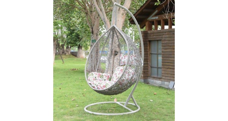 Leagan balansoar suspendat gradina Cocon BOWL L.103 x l 70 x H 122 gri