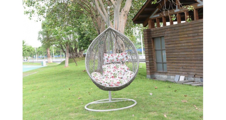 Leagan balansoar suspendat gradina Cocon BOWL L.103 x l 70 x H 122 gri