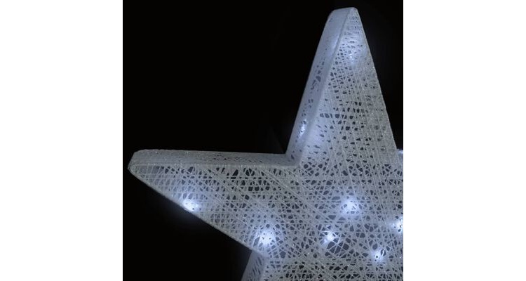 Poze Decor Craciun stele 3 buc. plasa alba & LED exterior/interior