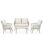 Set mobilier RENNES terasa/gradina, 2 fotolii, canapea si masa