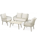 Set mobilier RENNES terasa/gradina, 2 fotolii, canapea si masa