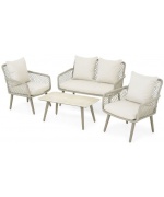 Set mobilier RENNES terasa/gradina, 2 fotolii, canapea si masa