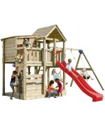 Complex de hoaca din lemn Palazzo cu leagan BlueRabbit 2.0