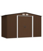 Magazie de gradina, maro, 257 x 205 x 178 cm, otel