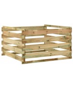Compostor de gradina din sipci 120x120x70 cm lemn de pin tratat Compostor de gradina din sipci 120x120x70 cm lemn de pin tratat