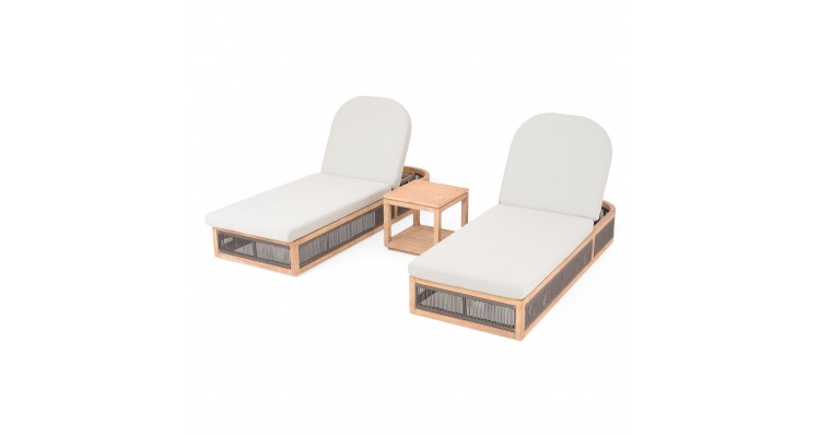 Set mobilier ELBA terasa si gradina, 2 sezlonguri si masuta Mobilier Grădină 2