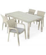 Set mobilier exterior HORECA, 4 scaune si masa