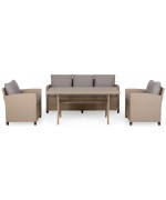 Set mobilier BAXTER terasa si gradina, 2 fotolii, canapea si masa