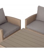 Set mobilier BAXTER terasa si gradina, 2 fotolii, canapea si masa