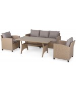Set mobilier BAXTER terasa si gradina, 2 fotolii, canapea si masa