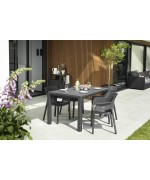 Masa Julie, 6 locuri, 1,47 x 90 x 74,5 cm, culoare grafit, Keter