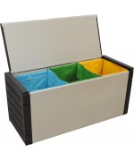 Cos de deseuri pentru gradina, gri, 85x34x40 cm