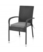 Scaun PRESLEY L.55.5 l.63 H.95 negru/gri